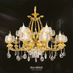 ĐÈN CHÙM XI MẠ VÀNG 24K -  CNQT - 334