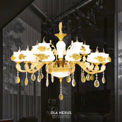 ĐÈN CHÙM XI MẠ VÀNG -  CNQT - 172/15 tay