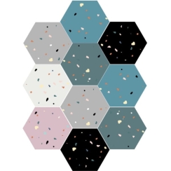 GẠCH LỤC GIÁC 23×20 TERAZZO