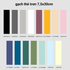 GẠCH ỐP TƯỜNG THẺ TRƠN 7.5×30 Ractangle