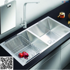 CHẬU ĐÚC 2 HỐ CÂN ÂM BÀN - BH8245