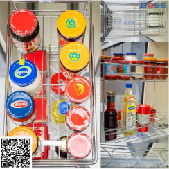 GIÁ GIA VỊ INOX 304 MỜ NAN TRÒN - BGSVIP 1635